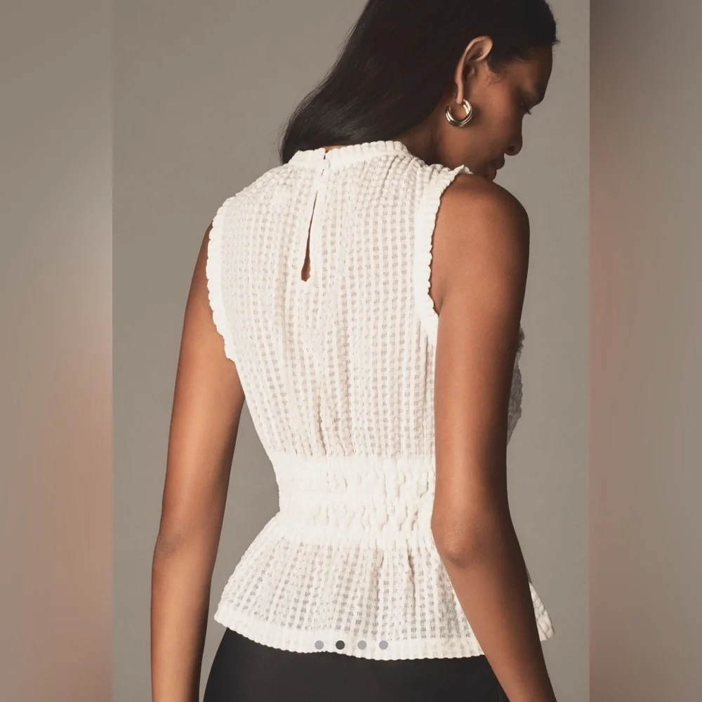 NWT Anthropologie x Maeve Smocked Halter Top - Picture 2 of 6